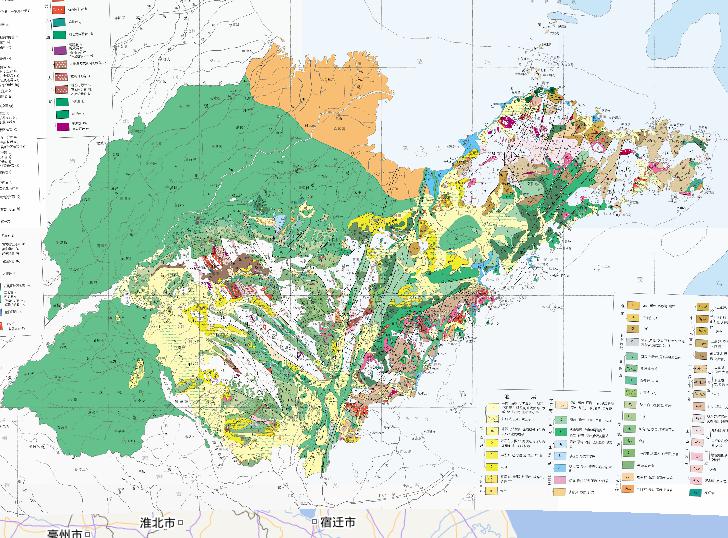 中国山东省地质在线地图