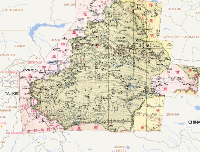 1933年中国民国时期新疆省在线地图