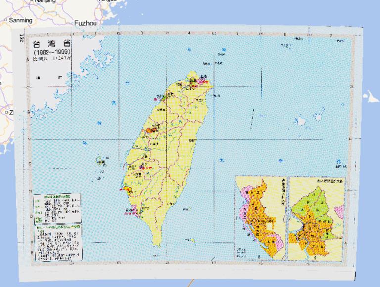 中国台湾省行政区划（1982~1999）在线历史地图