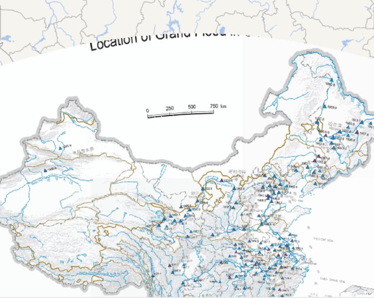 中国重大洪水灾害点位在线地图