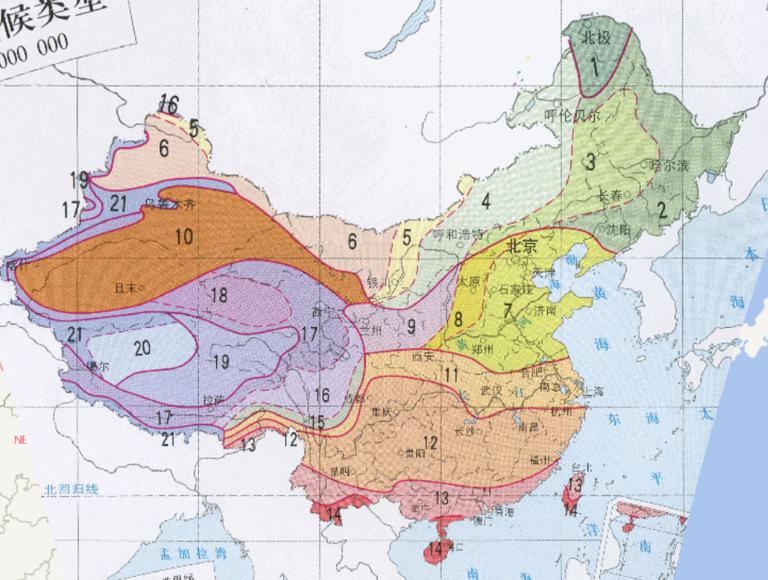 中国气候类型在线地图