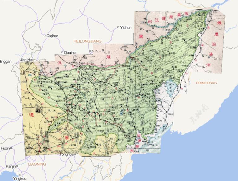 1933年中国民国时期吉林省在线地图