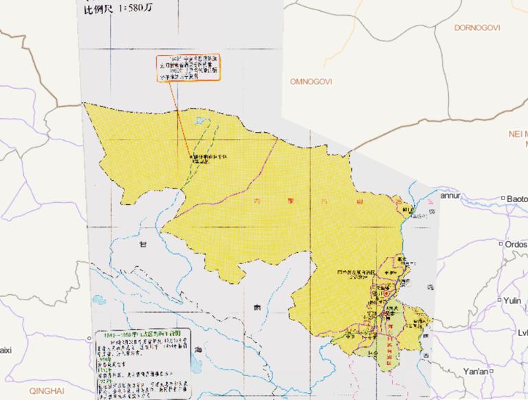 中国宁夏省行政区划（1949~1953年）在线历史地图