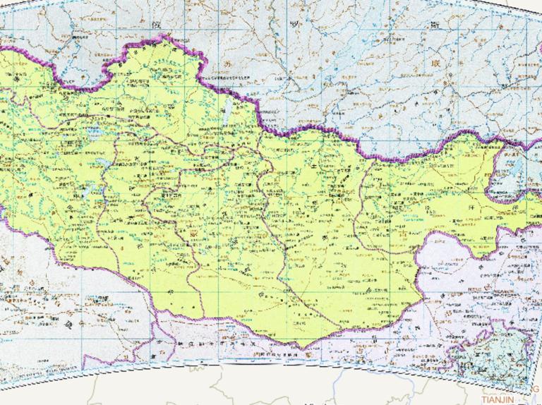 中国清朝时期乌里雅苏台历史地图