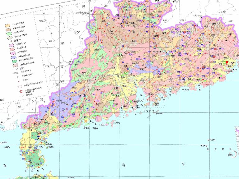 中国广东省地下热水分布在线地图