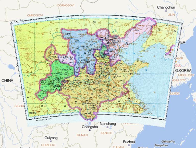 中国五代十国时期梁、晋、岐等镇历史地图