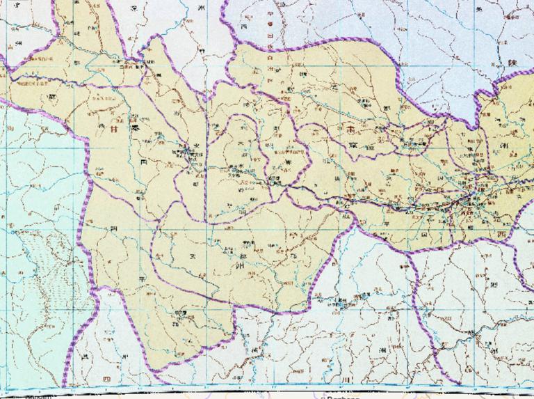中国西晋时期雍州秦州历史地图