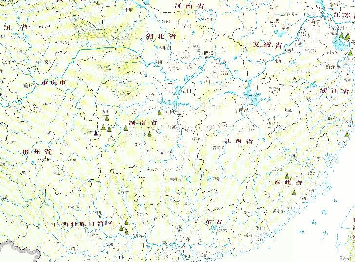 2010年6月6日-10日中国南方洪涝灾害河道水情形势在线地图