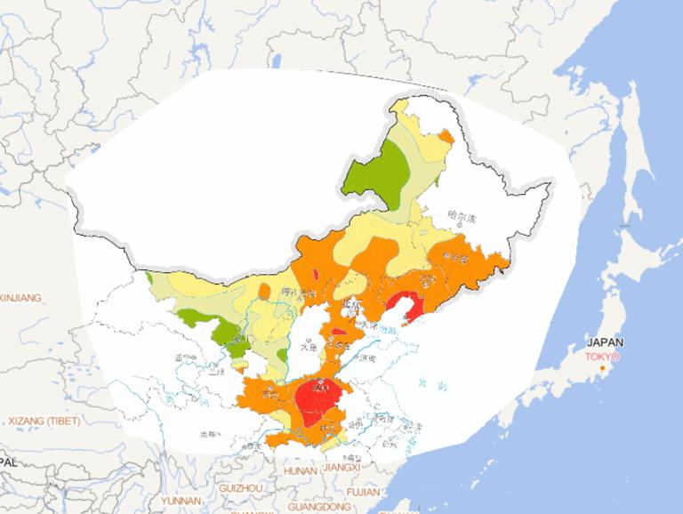 2014年6月1日-8月20日东北黄淮等地旱灾降水距平百分率在线地图