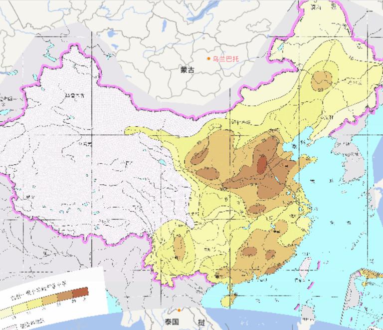 1951-1980年中国旱涝灾害干旱次数在线地图