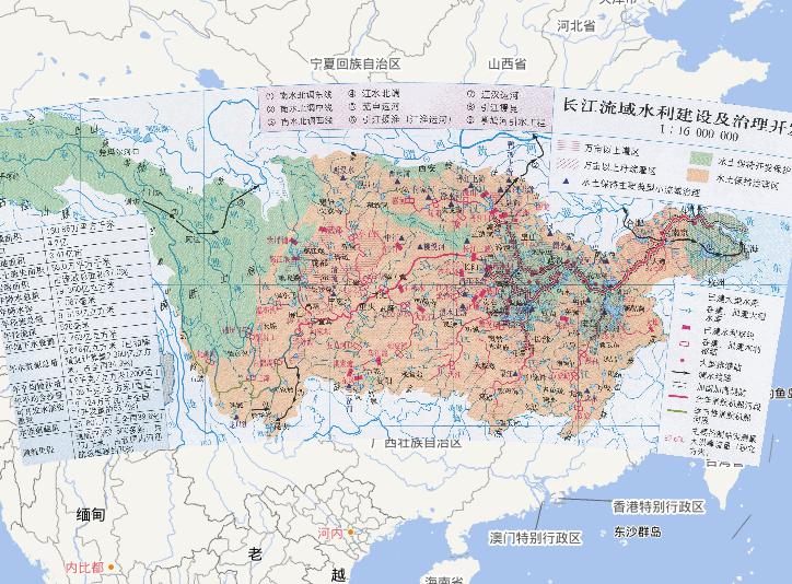 中国长江流域水利建设及治理开发在线地图
