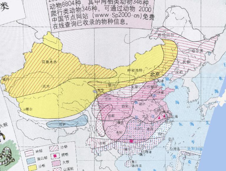 中国两栖类爬行类在线地图
