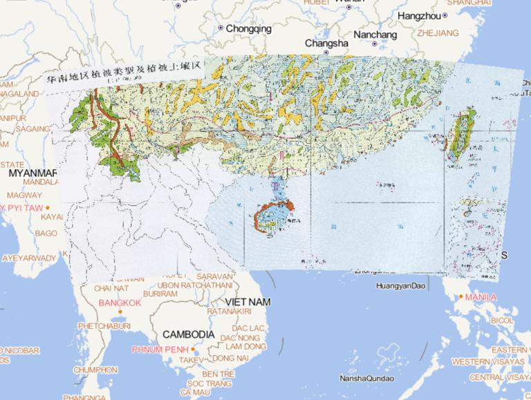 中国华南地区植被类型及植被土壤区在线地图