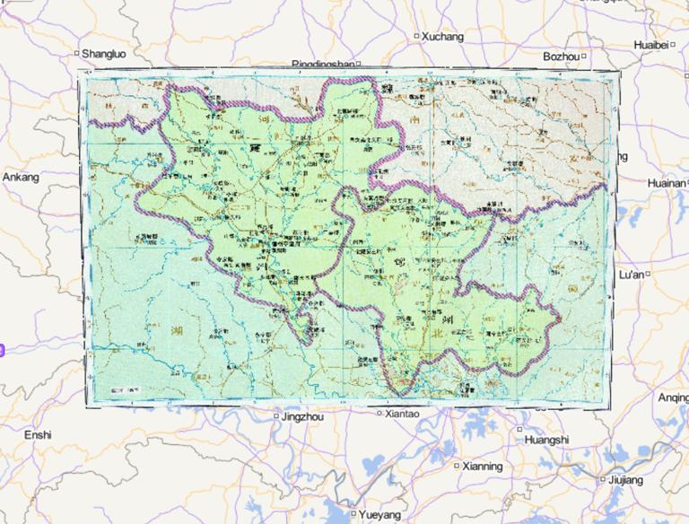 中国南北朝时期南朝齐司州、雍州、宁蛮府历史地图