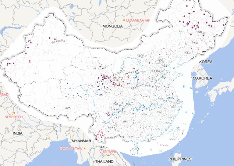 2014年中国10月灾害分布在线地图