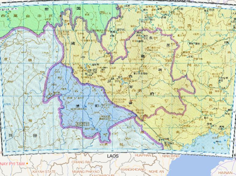 中国隋朝时期南宁地区历史地图