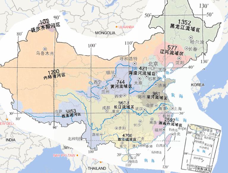 中国各流域水资源分布在线地图