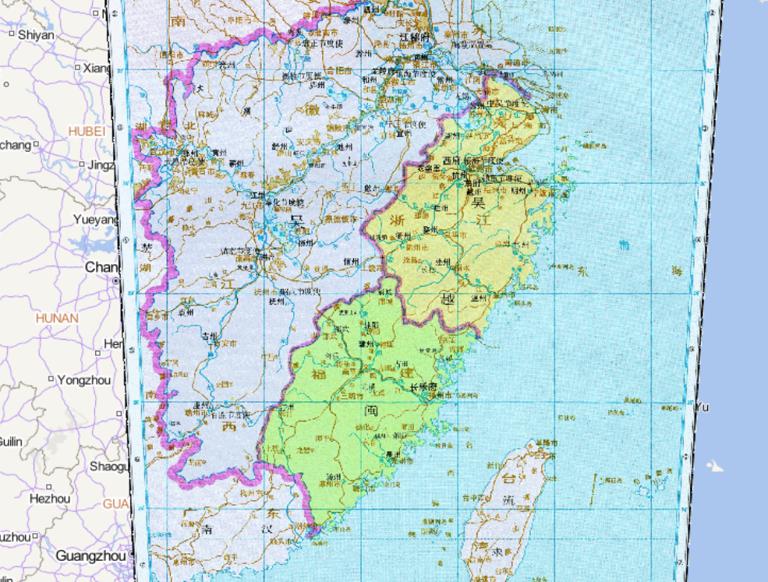 中国五代十国时期闽历史地图