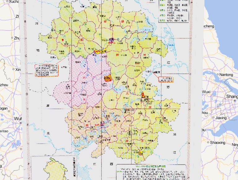 中国安徽省行政区划（1952~1954年）在线历史地图