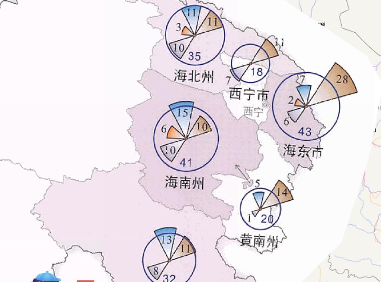 2014年青海省分灾种灾害频次分布在线地图
