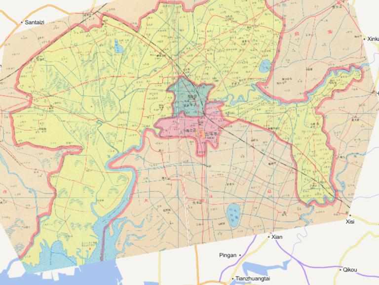 辽宁省盘锦市双台子区兴隆台区盘山县1995年地图