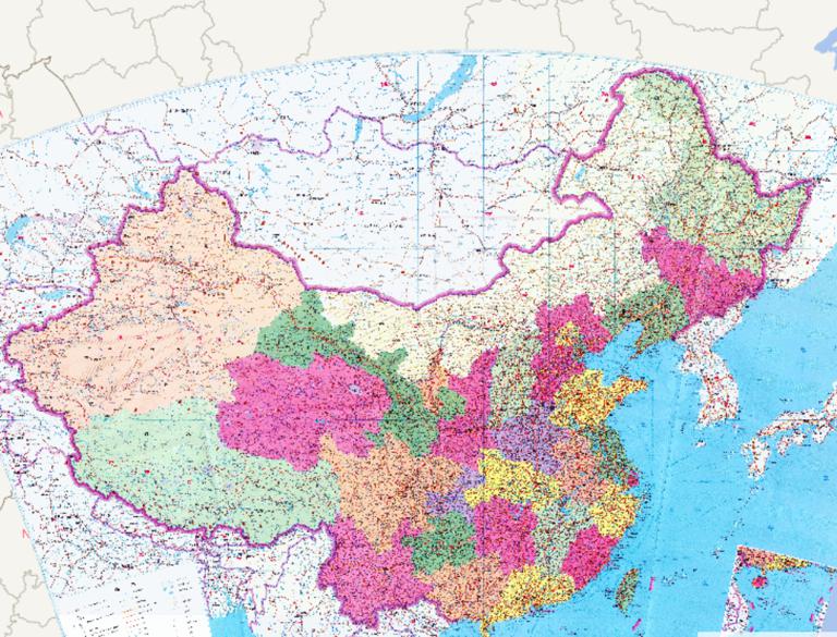 中华人民共和国（1：600万）在线地图