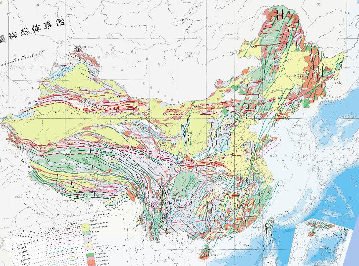 中国主要构造体系在线地图