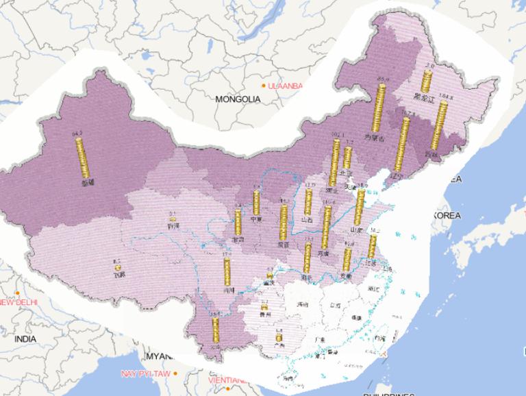 2014年中国干旱灾害经济损失情况在线地图