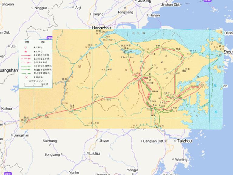 中国唐朝时期裘甫起义（859年12月-860年7月）的在线历史地图