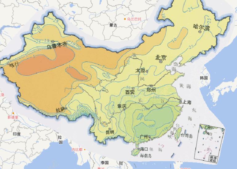 中国四月降水量在线地图