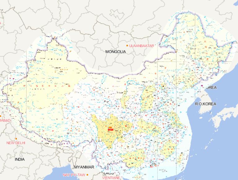 中国汶川地震所在位置在线地图
