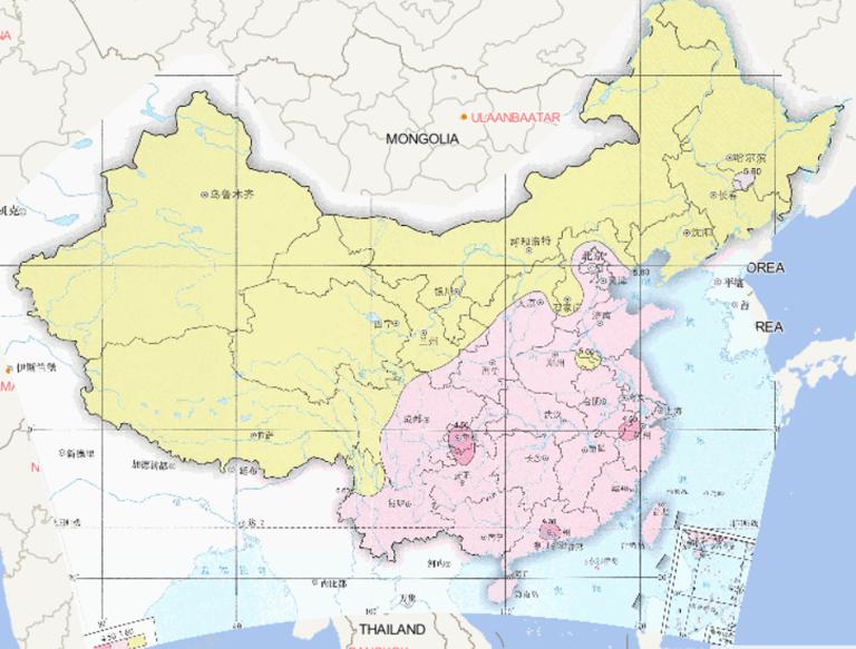 1992-2015年中国平均年降水pH值在线地图