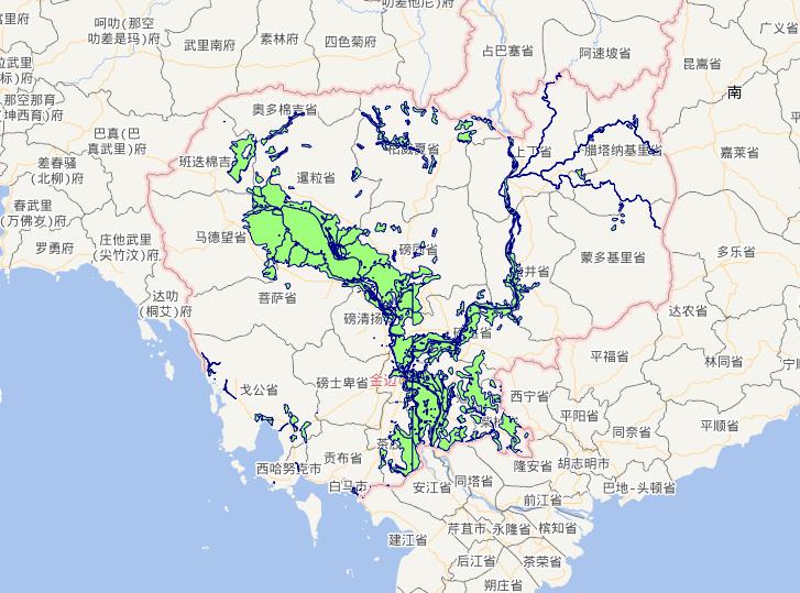 柬埔寨王国水域面积