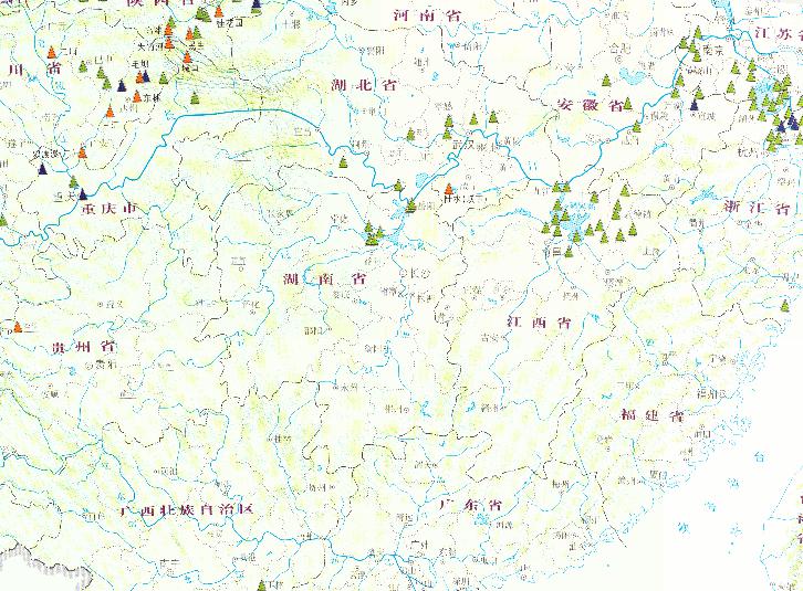2010年7月14日-22日中国南方洪涝灾害河道水情形势在线地图