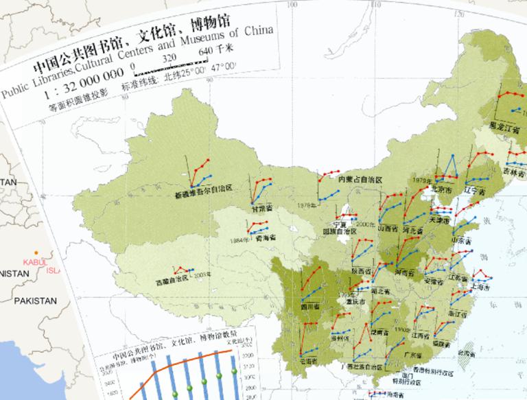 中国公共图书馆、文化馆、博物馆分布在线地图