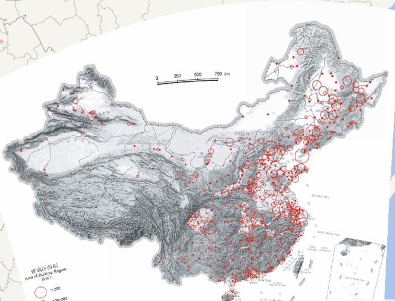 中国城市建成区（2000年）在线地图