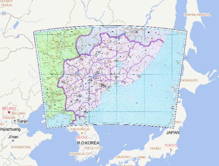 中国唐朝时期渤海历史地图