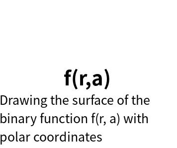 在线用极坐标绘制二元函数f(r,a)的曲面