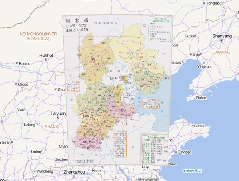 中国河北省行政区划（1956~1973年）在线历史地图