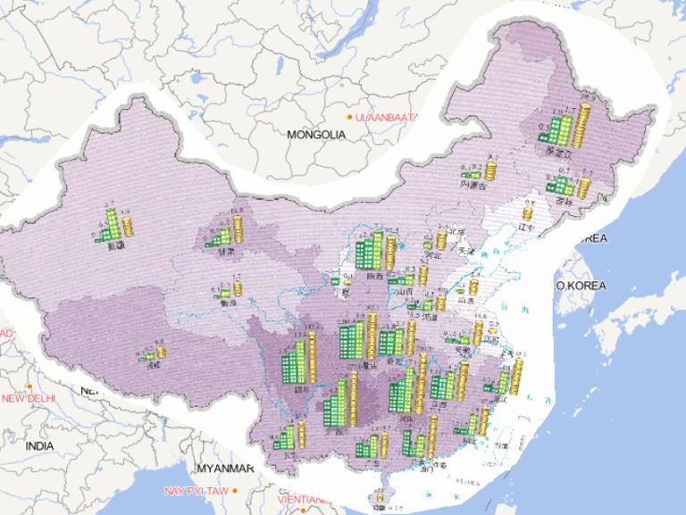 2014年中国洪涝和地质灾害房屋倒损和经济损失情况在线地图