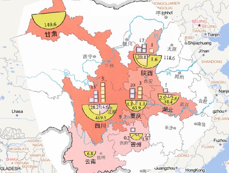 2014年9月中上旬华西洪涝灾害人员受灾情况在线地图