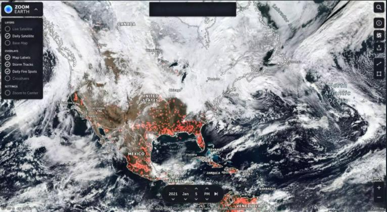 Zoom Earth:即时共享最新的免费卫星图像
