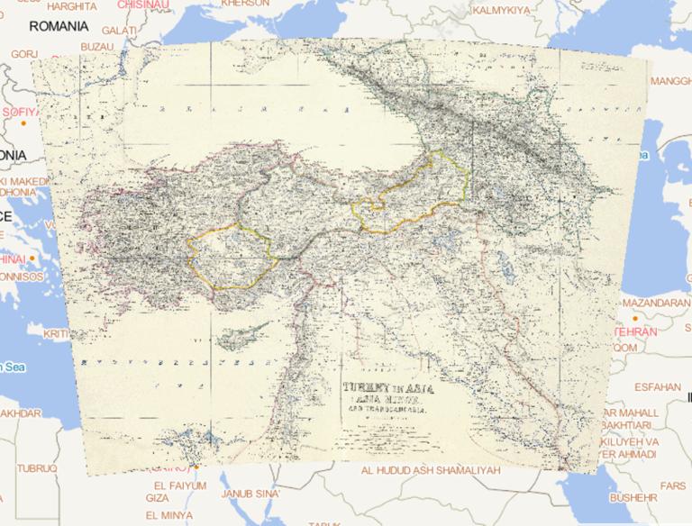 1869年土耳其的亚洲部分在线地图