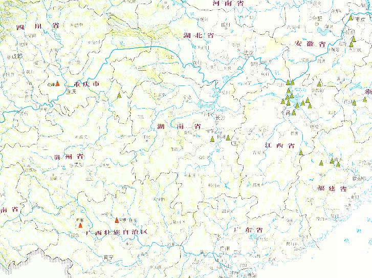 2010年7月1日-8日中国南方洪涝灾害河道水情形势在线地图