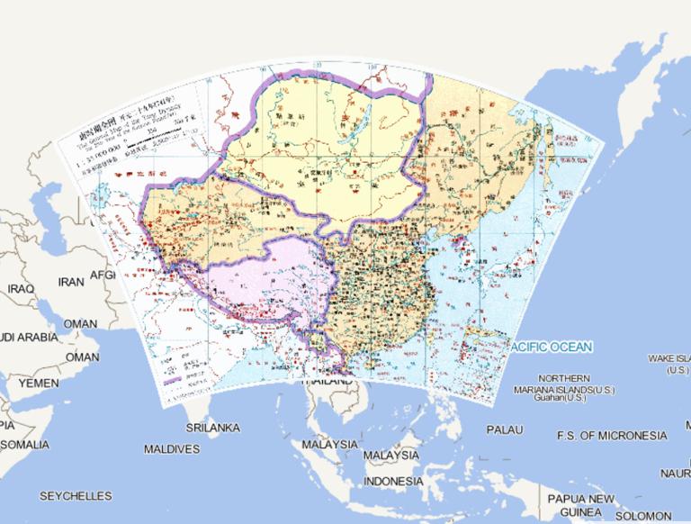 中国唐朝开元二十九年（公元741年）在线历史地图