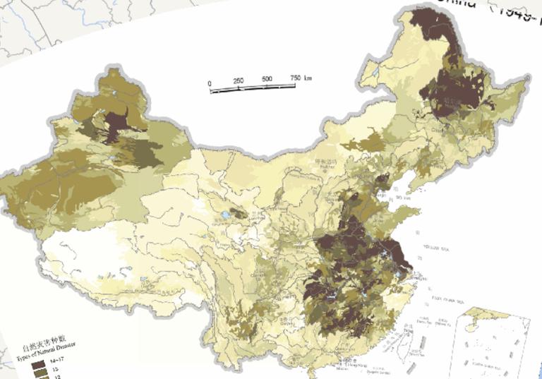 中国农业自然灾害基本单元多度在线地图（1949年至1998年）