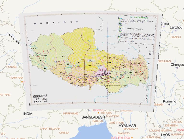 中国西藏自治区行政区划（1965~1999年）在线历史地图