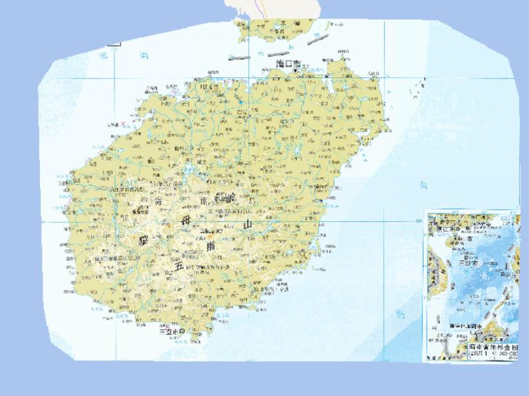 中国海南省地形图在线地图