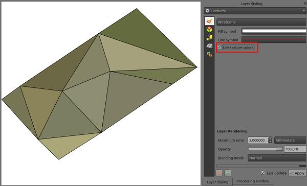 具有网格纹理颜色的 3D Tiles