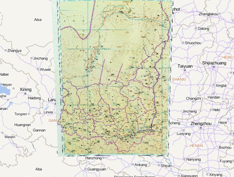 中国隋朝时期关陇诸郡历史地图